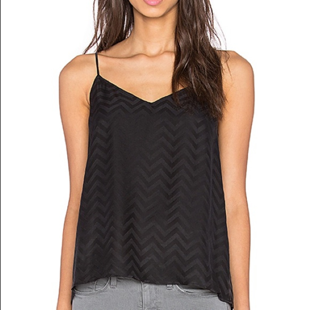 EQUIPMENT black chevron Layla camisole tank Sz XS